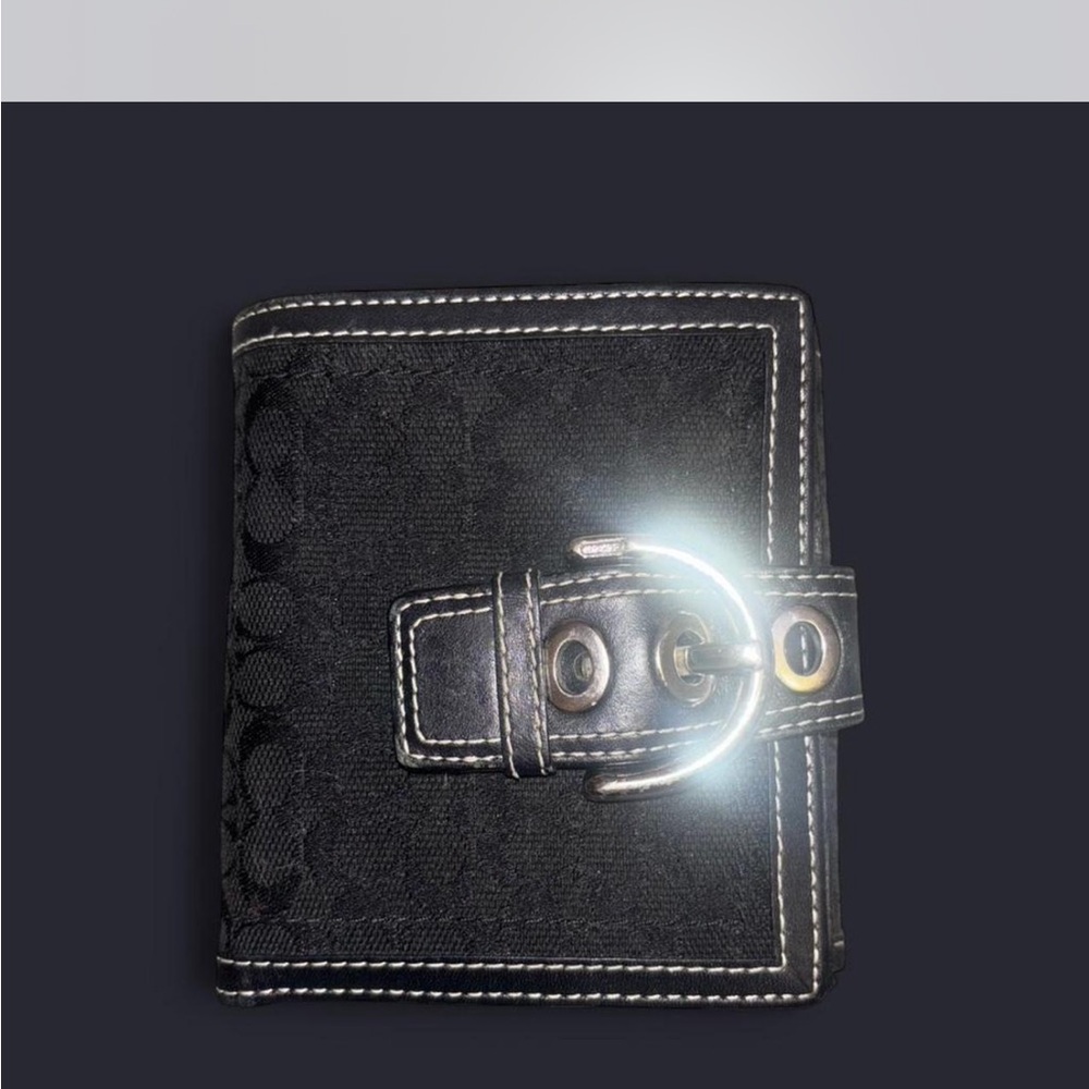Coach Black Clutch with Silver Buckle